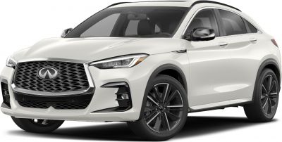 Front grille and sporty alloy wheels of a sleek crossover SUV