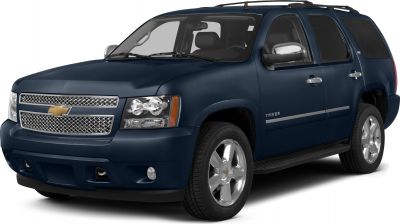 Blue SUV with chrome front grille and rugged design