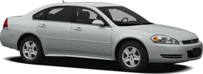 Silver sedan side profile with five-spoke wheels