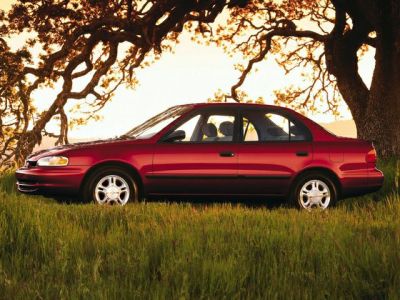 Compact sedan with classic smooth side profile and four-door design