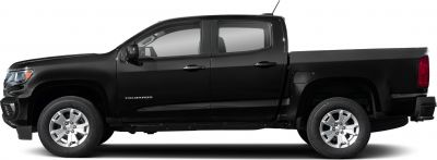 Side profile of extended cab long box pickup truck