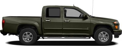 Extended cab pickup with chrome side steps and alloy wheels