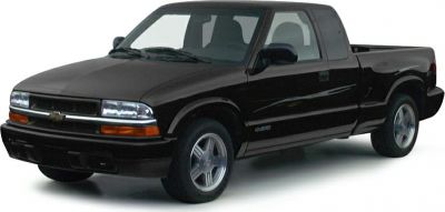 Extended cab pickup truck front-side view with alloy wheels