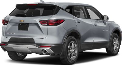 Rear and side view of SUV with modern taillights and dual exhausts