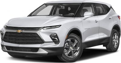 Front view with LED headlights and prominent grille