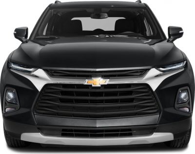 Front view with bold grille and sleek LED headlights