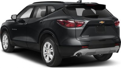 Rear and side view of modern SUV with sleek taillights