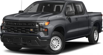 Front view showing grille, headlights, and Crew Cab Short Box of pickup truck