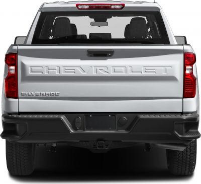 Rear view showing tailgate and taillights of a pickup truck