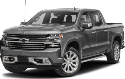Front and side view of a crew cab short box pickup truck