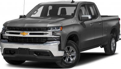 Front and side profile of a pickup truck double cab