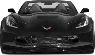 Front view showing LED headlights and grille of a convertible sports car.