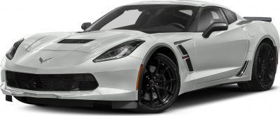 Front and side view of a sleek sports coupe with black alloy wheels and vent details