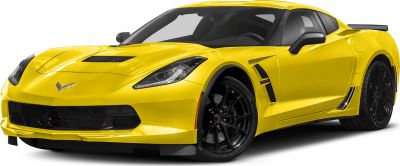 Yellow sports coupe with sharp headlights and black multi-spoke wheels