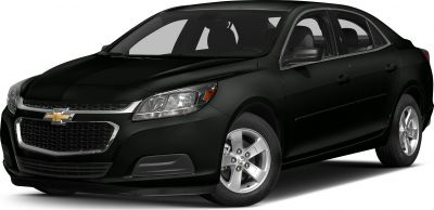 Front and side view of a black sedan with prominent grille and alloy wheels