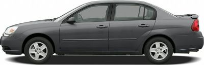 Side profile of a mid-2000s four-door sedan