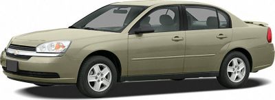 Side profile of four-door sedan with mid-2000s design features