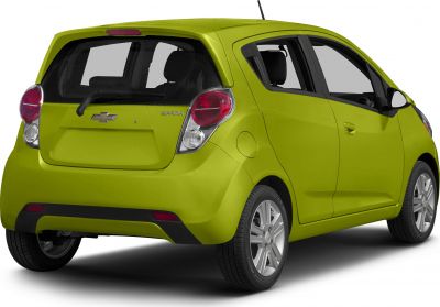 Rear view of compact hatchback with distinctive taillights and rear wiper