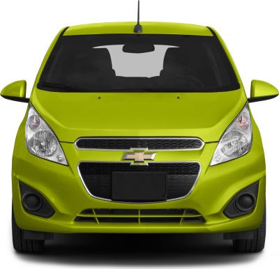 Front view of a compact hatchback with prominent grille and headlamps.