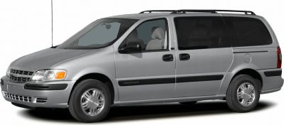 Silver minivan with sliding doors and roof rails