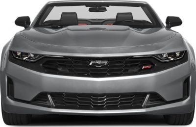 Front view with aggressive grille and LED headlights