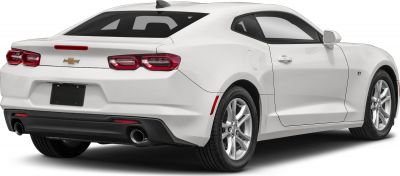 Rear view of a sports coupe with dual exhaust and distinct taillights