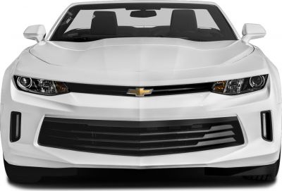 Close-up front view with headlights, grille, and emblem