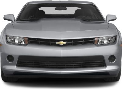 Aggressive front fascia with distinctive headlights and grille