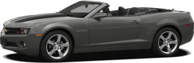 Side profile of a convertible with open roof and alloy wheels