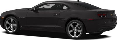 Side rear view of a sporty coupe with alloy wheels and rear spoiler