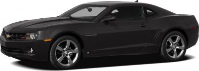 Muscle car coupe front-side profile with alloy wheels