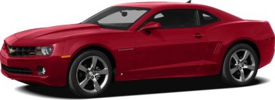 Red coupe with alloy wheels and sleek, muscular body design