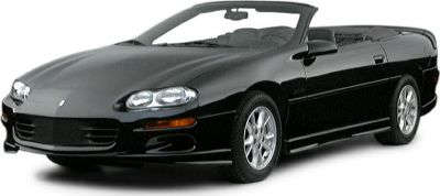 Black convertible sports car with aerodynamic front and alloy wheels