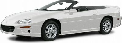 Front-side view of sleek convertible with alloy wheels and open roof