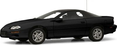 Black two-door coupe with alloy wheels and sleek aerodynamic design
