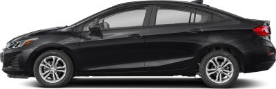 Side profile of sleek sedan with alloy wheels