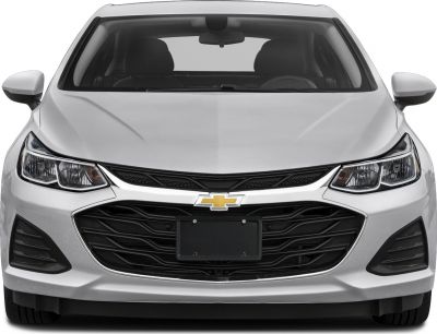 Front view of a car with detailed grille and headlights