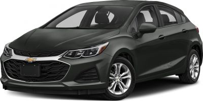 Front and side view of hatchback with prominent grille and aerodynamic design