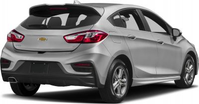 Rear view of a modern hatchback with distinctive tail lights and sleek bumper