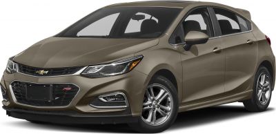 Front and side view of compact hatchback with RS badge and sleek design