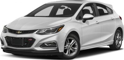 Front and side view of a hatchback with RS-style front grille and sporty alloy wheels