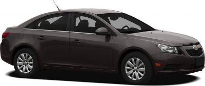 Side profile of a sleek sedan with distinct front grille and alloy wheels