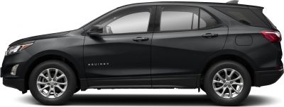 Black SUV side profile with sleek body lines and alloy wheels