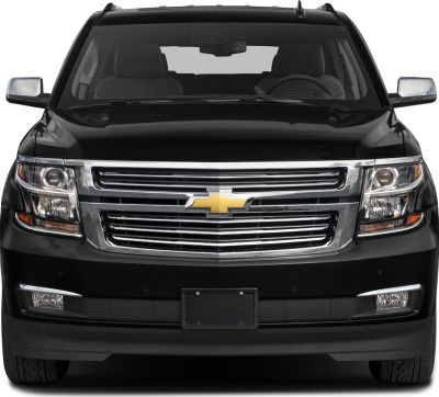 Front view with chrome grille and projector headlights