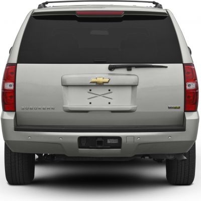 Rear view of SUV with tailgate, rear lights, and Flex Fuel badge