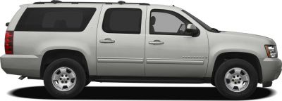 Side profile view of a full-size SUV with tinted windows and alloy wheels