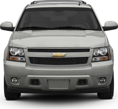 Front view with grille and headlights of a large SUV