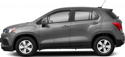 Side profile of a compact SUV with alloy wheels and two visible doors