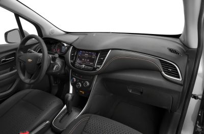 Dashboard and center console with infotainment system and automatic gearshift