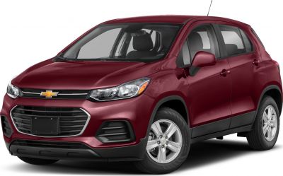 Front and side view of compact crossover SUV with grille and headlights